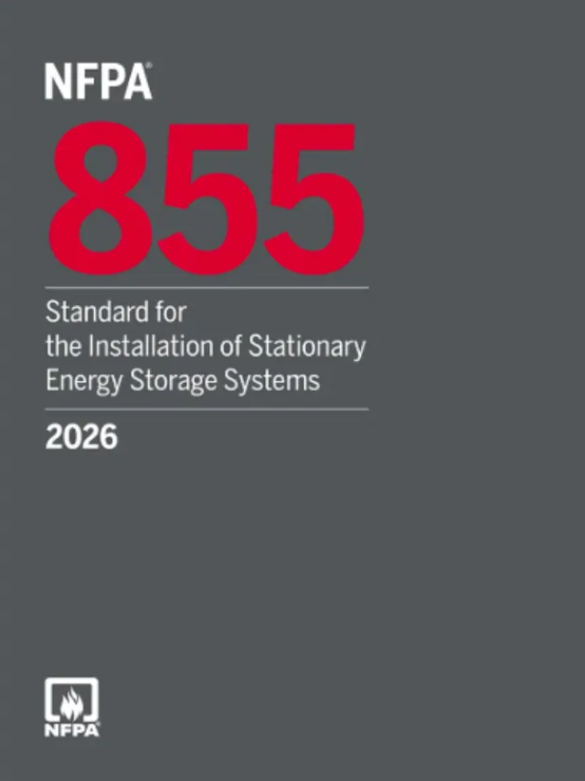 NFPA 855《固定式储能系统安装标准》