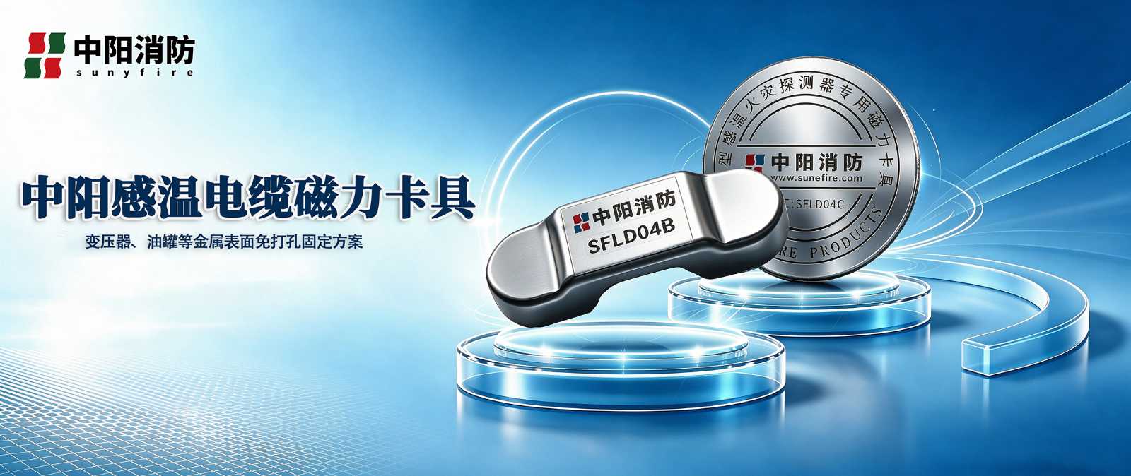 SFLD04系列感温电缆磁力卡具