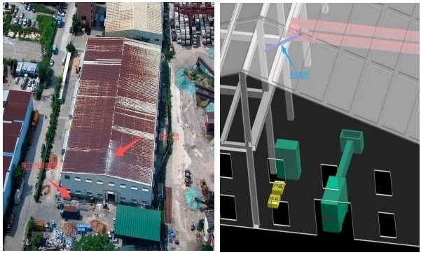 起火厂房及起火位置示意 起火厂房及起火位置示意
