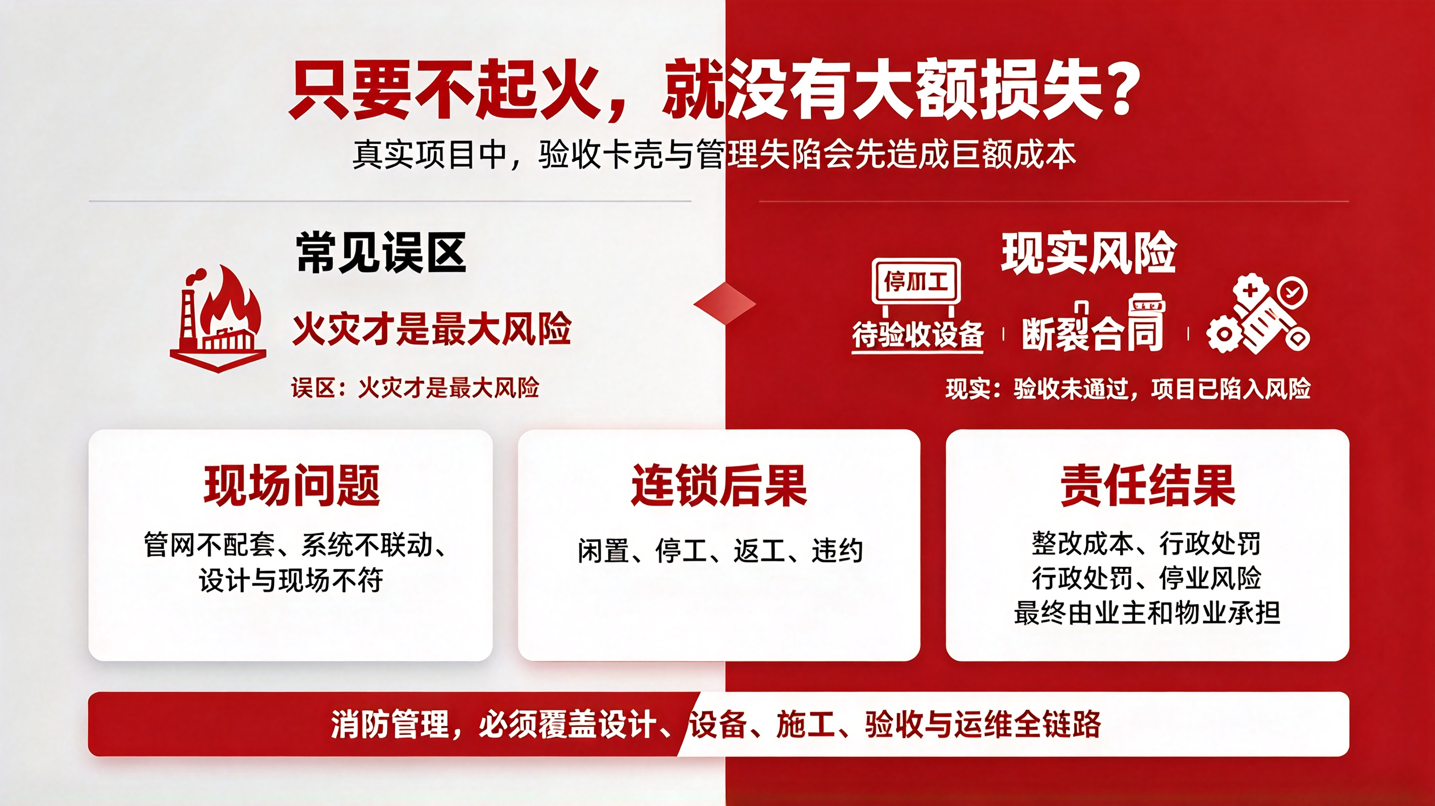 1792724811254385.png 只要不起火,就没有大额损失?消防风险误区与连锁后果信息图